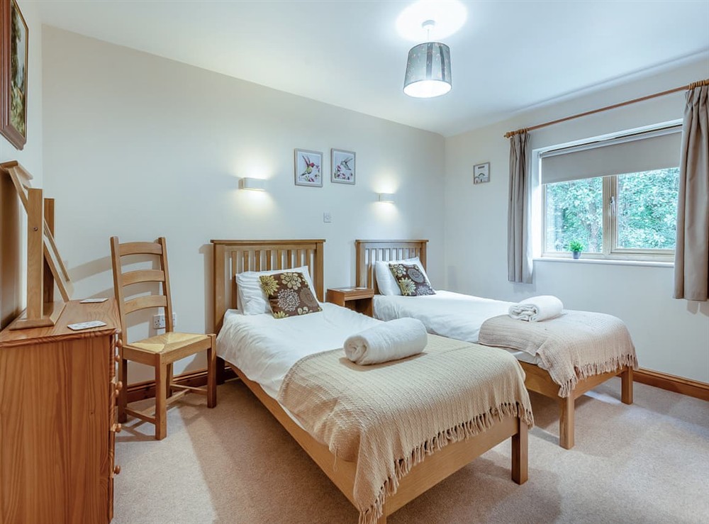 Twin bedroom at Plumtree in Blandford Forum, Dorset