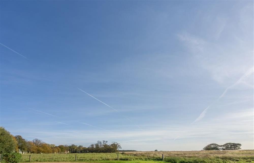 Big Norfolk skies around Plunketts Cottage at Plunketts Cottage, Brancaster near Kings Lynn