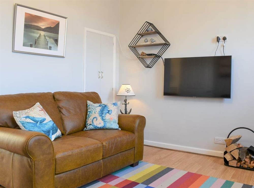 Living room at Point Break in Westward Ho!, near Bideford, Devon