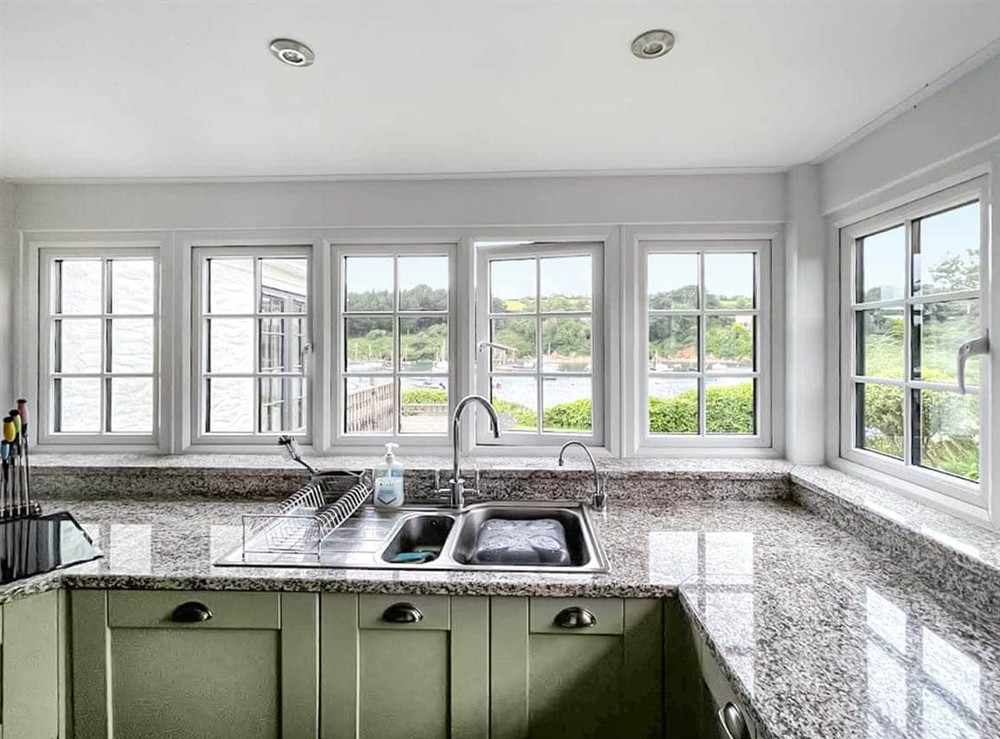 Kitchen at Point House in St Just in Roseland, Cornwall
