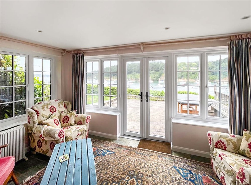 Living area at Point House in St Just in Roseland, Cornwall