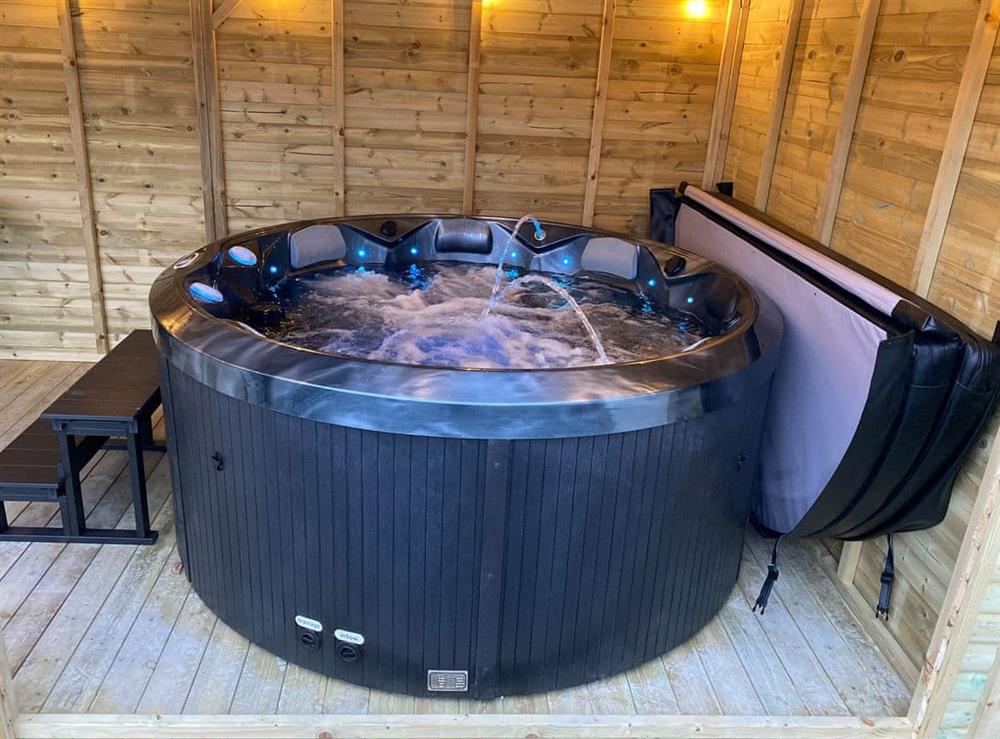 Hot tub at Pointer Cottage in Stalmine, near Poulton-le-Fylde, Lancashire