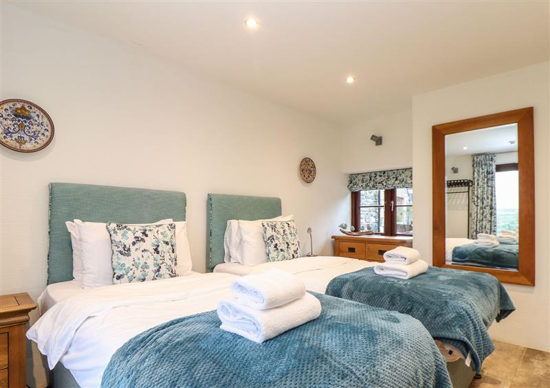 One of the 2 bedrooms at Pol Glas Hall, Cury near Mullion