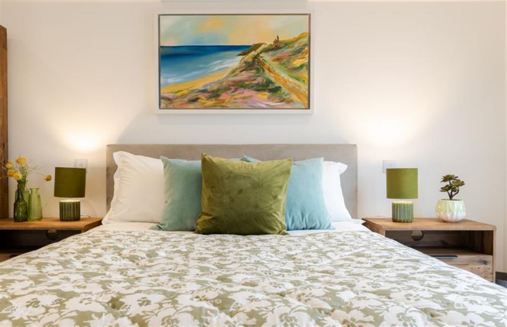 Comfortable bedroom and finished with luxury linens at Polberro Cottage, St Agnes