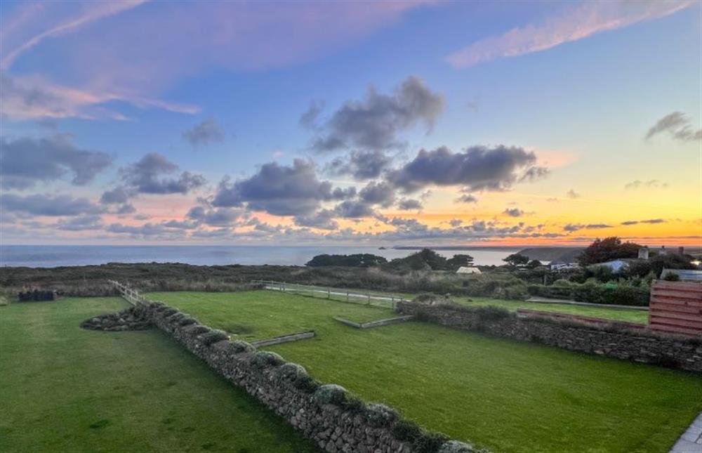 Enjoy the many wonderful colours of the sunset from the comfort of the Living area at Polberro Cottage, St Agnes