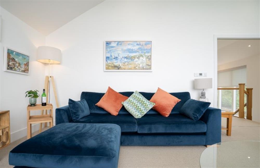 Offering two plush sofas and an armchair at Polberro Cottage, St Agnes