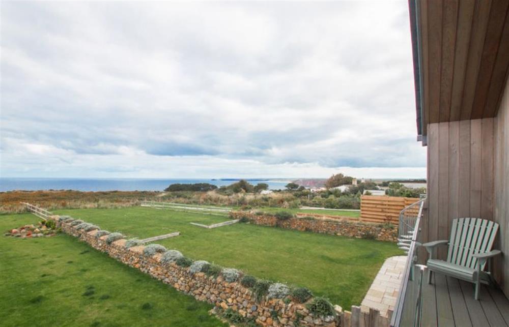 Stunning sea and countryside views from the balcony at Polberro Cottage, St Agnes