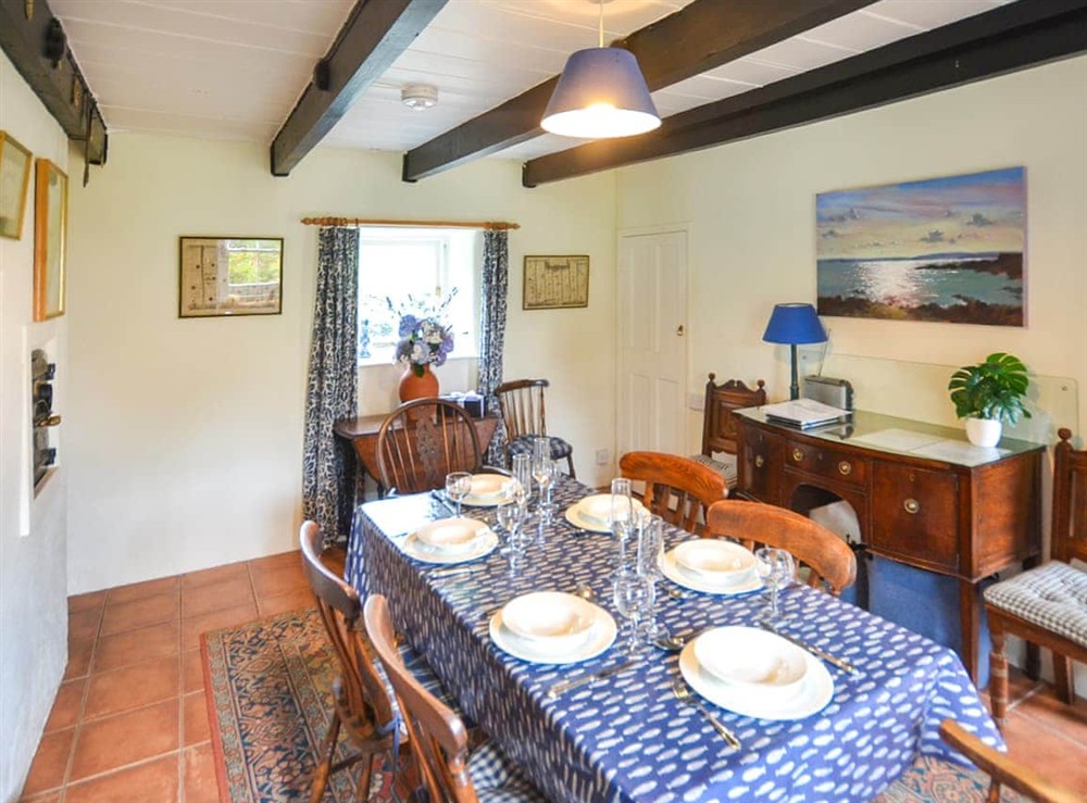 Dining Area at Polcreek Cottage in Veryan, Cornwall