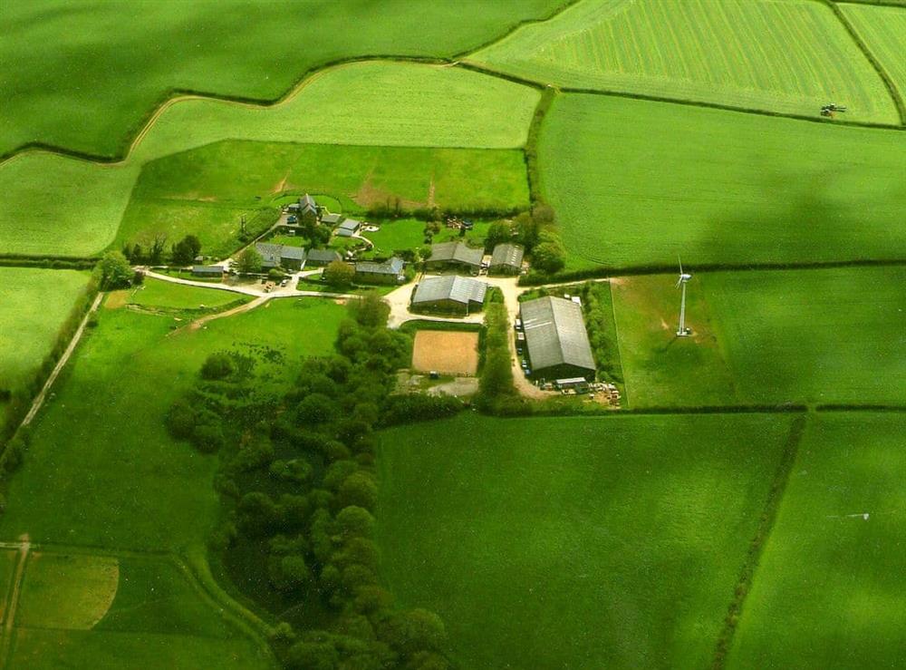 Aerial view at Threpney Cottage, 
