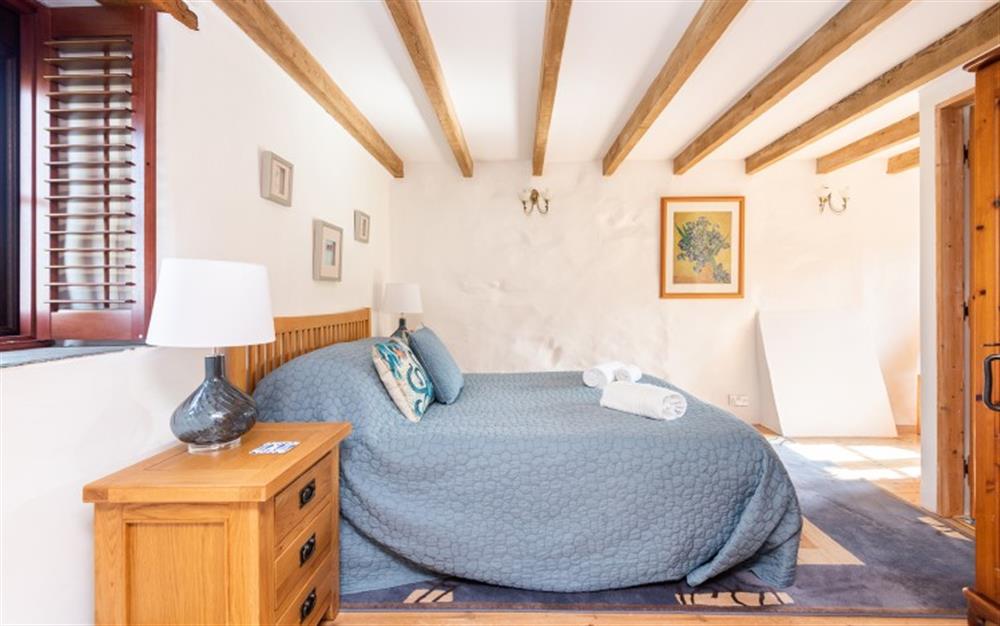 One of the bedrooms at Polgassic Mill in Polperro