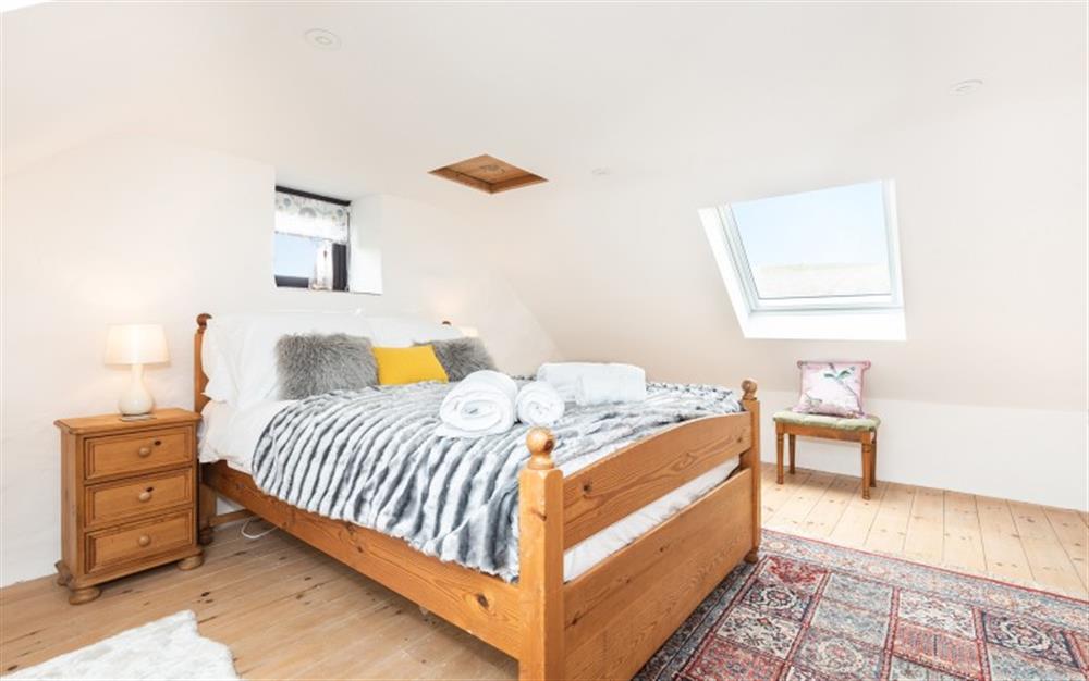 The third double bedroom on the second floor at Polgassic Mill in Polperro