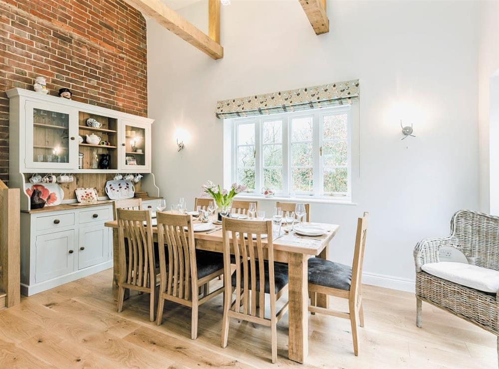 Contemporary kitchen & dining area at Pond Cottage in Boldre, near Lymington, Hampshire
