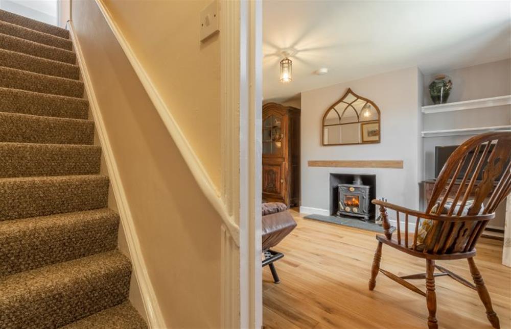 Ground floor: Stairs to first floor at Pond Cottage, Edgefield near Melton Constable