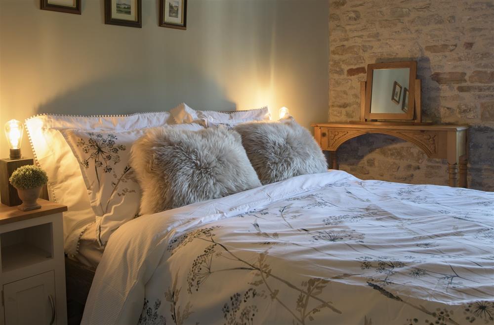 Master bedroom with 4’6 double bed at Pond Cottage, West Witton, Leyburn, North Yorkshire