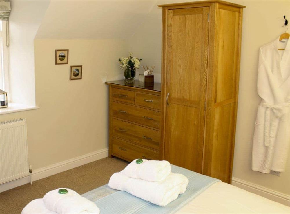 Real oak bedroom furniture at Pond View Cottage in Brantingham, near Brough, North Humberside