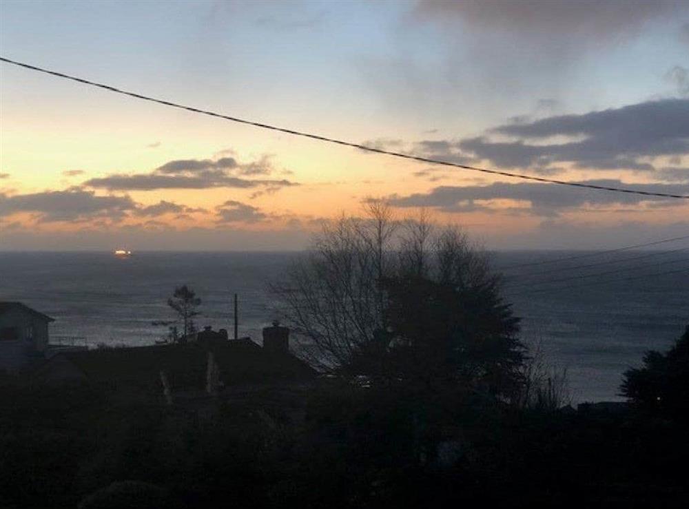 Sunrise over Coverack from viewed from the property at Ponsgwedhen in Coverack, near Helston, Cornwall