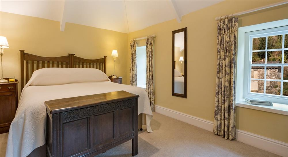 The double bedroom at Pont Pill Farm House in Lanteglos- By-fowey, Cornwall