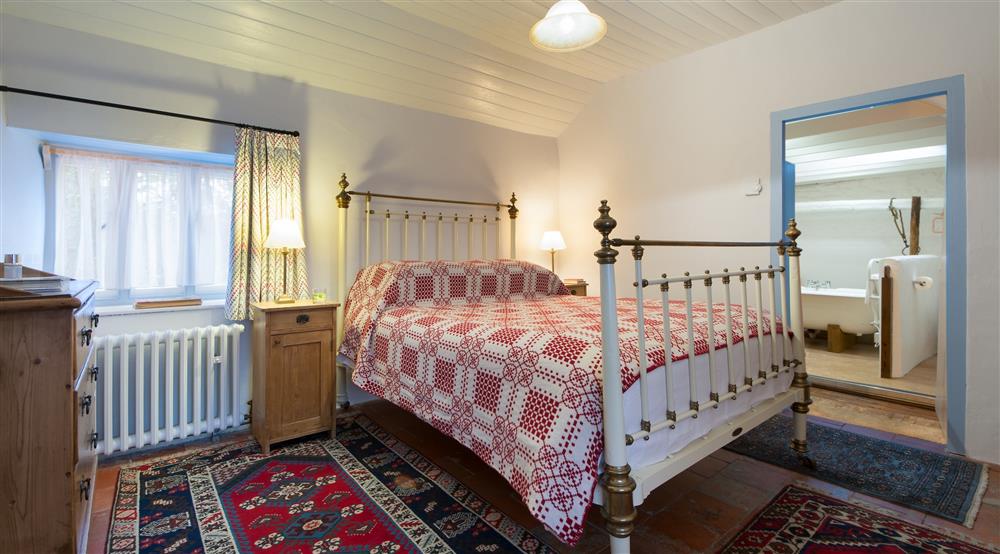 The double bedroom at Pontbrenmydyr in Aberaeron, Ceredigion