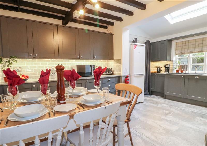 The kitchen and dining area at Pool Cottage, Broxholme near Saxilby, Lincolnshire