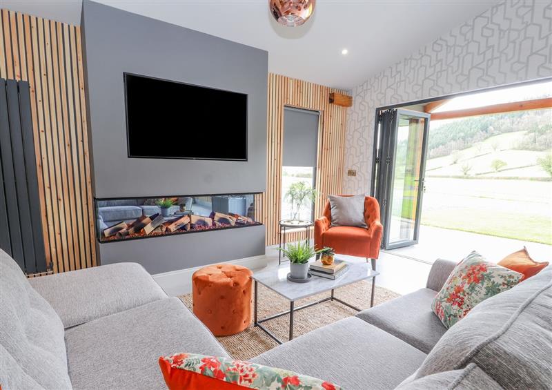 The living room at Pool View, Meifod