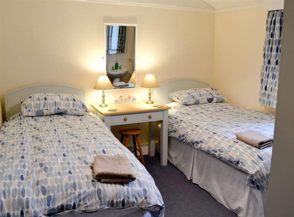Twin bedroom at Poppies in Blakeney, Norfolk., Great Britain