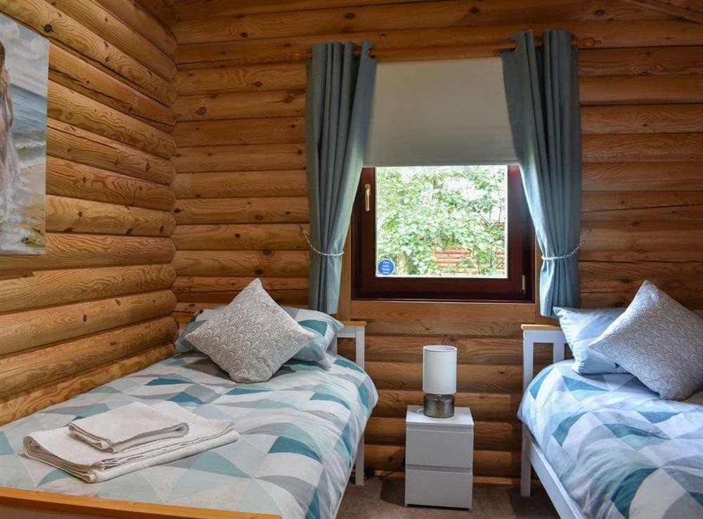 Twin bedroom at Poppies Place in Felmoor Park, Northumberland