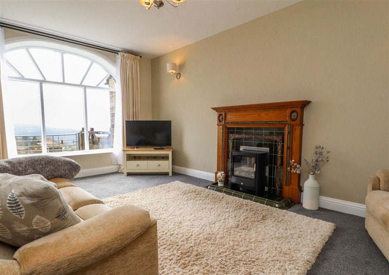 Enjoy the living room at Popples Barn, near Hebden Bridge