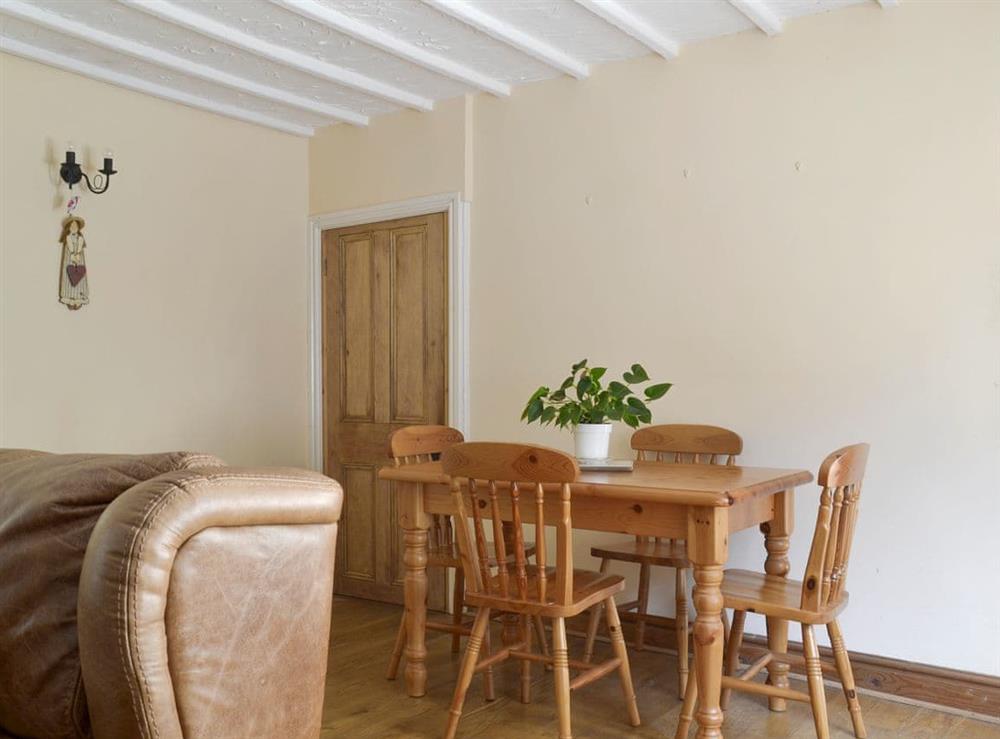 Convenient dining area at Poppy Cottage in Bonsall, near Matlock, Derbyshire, England