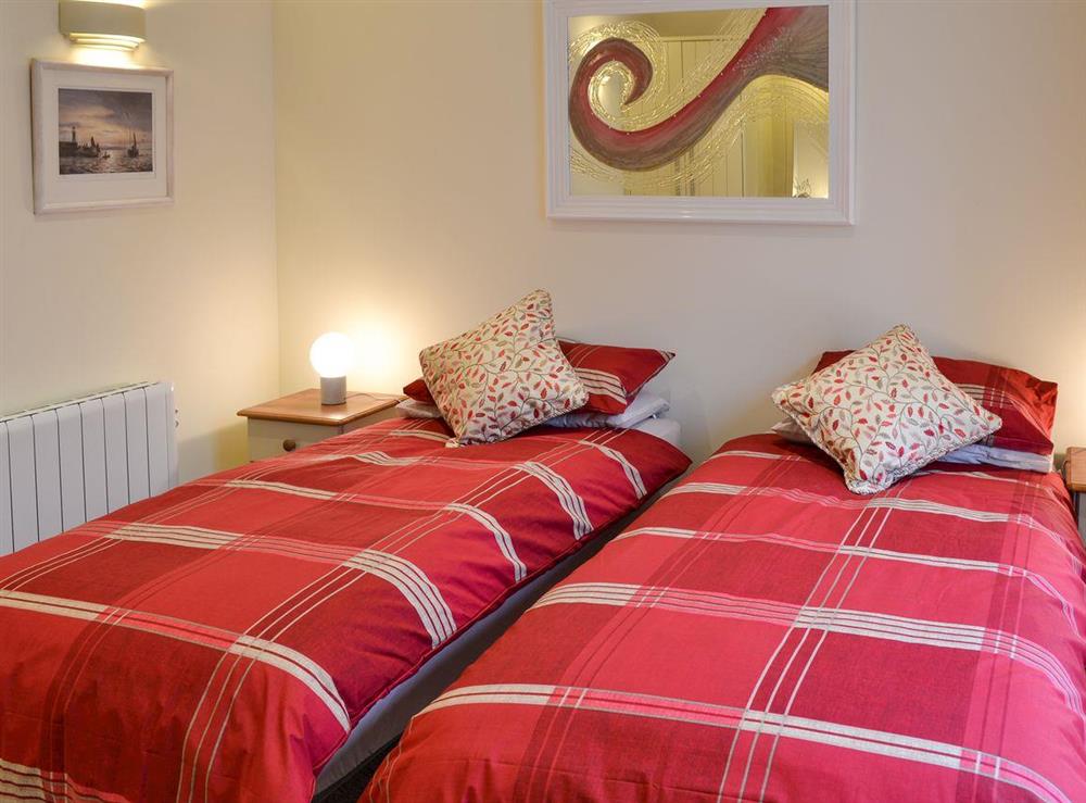 Twin bedroom at Poppyfields Stable in Scorrier, near St Day, Cornwall