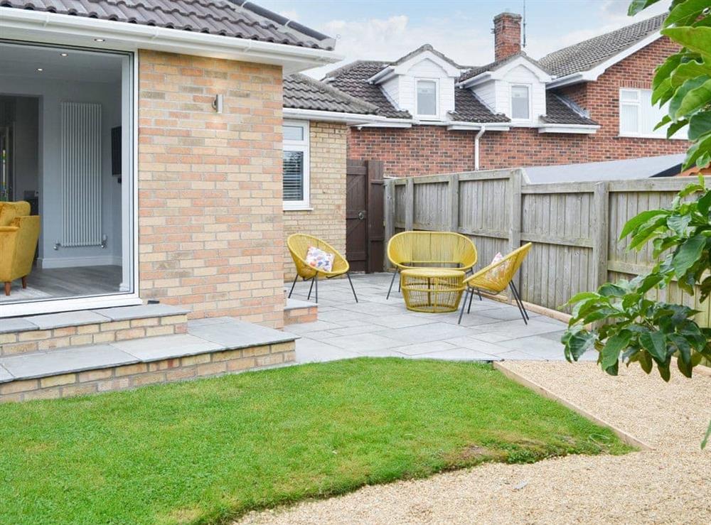 Patio at Poppys Place in Bridlington, East Yorkshire, North Humberside