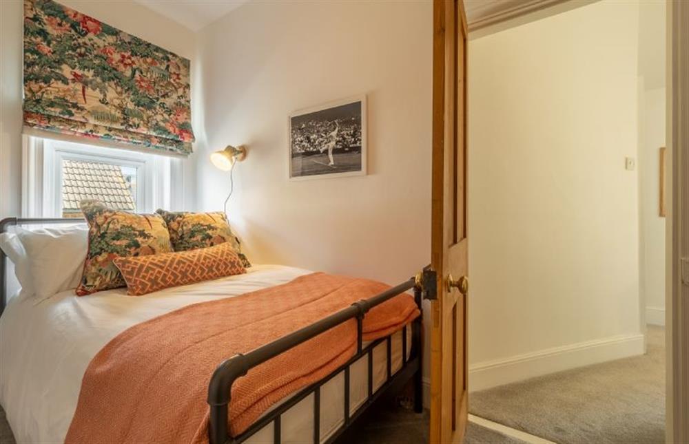First floor: Bedroom three has a small double bed at Porch House, Hunstanton