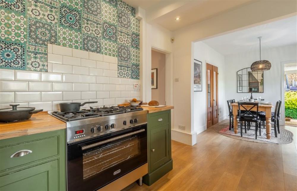 Ground floor: Kitchen with duel-fuel range cooker and dining area at Porch House, Hunstanton