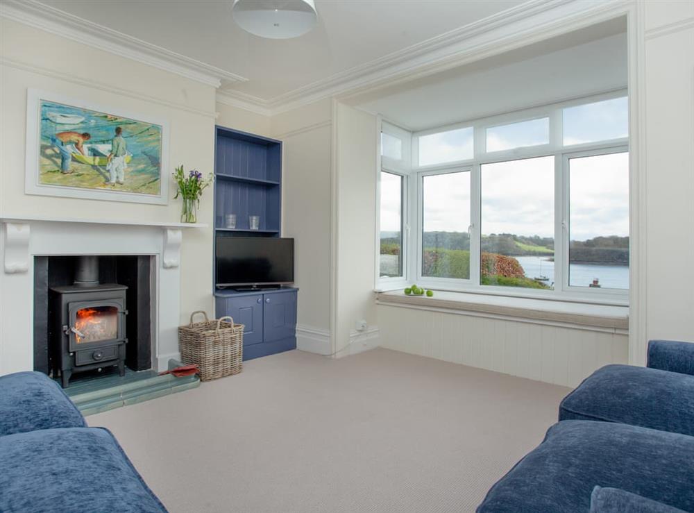 Living room at Port and Starboard in St Mawes, Cornwall