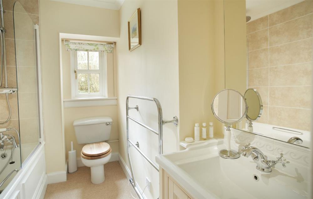 Family bathroom with bath and mixer shower at Port na Mine, Inverawe