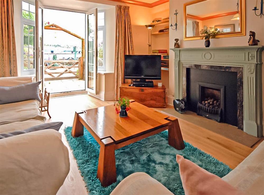 Living room at Port View Cottage in Shaldon, Devon