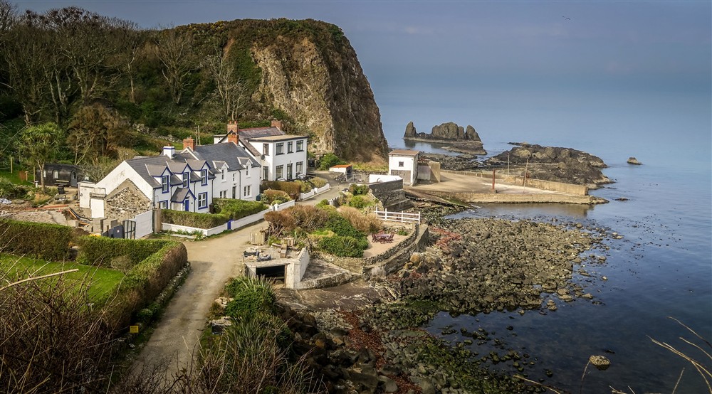 Portbraddan Cottage and the surrounding area, County Antrim at Portbraddan Cottage in Bushmills, County Antrim