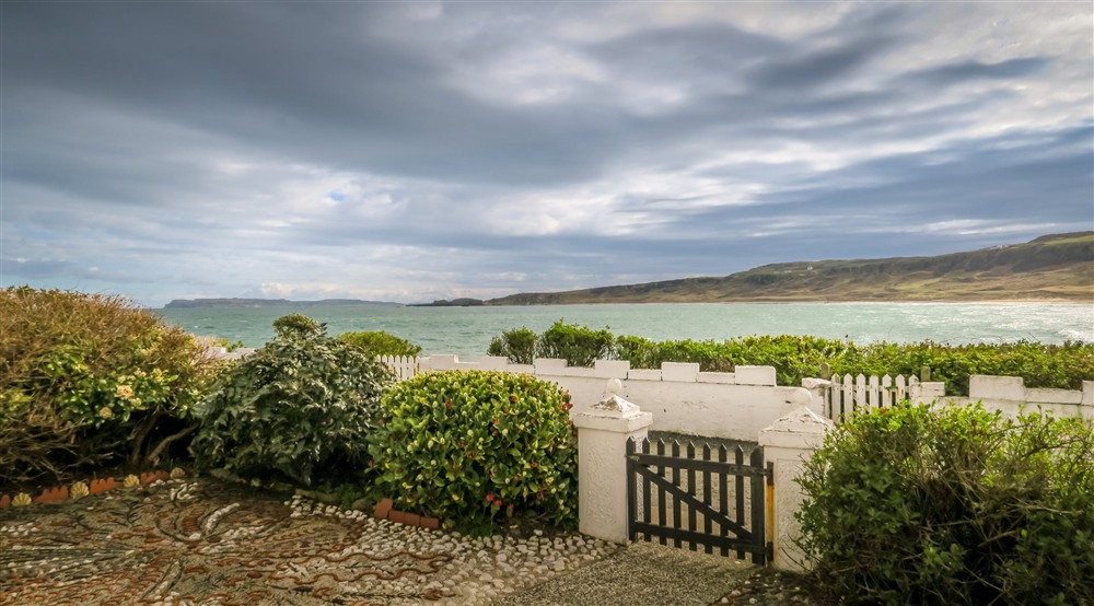 The view from Portbraddan Cottage, County Antrim at Portbraddan Cottage in Bushmills, County Antrim