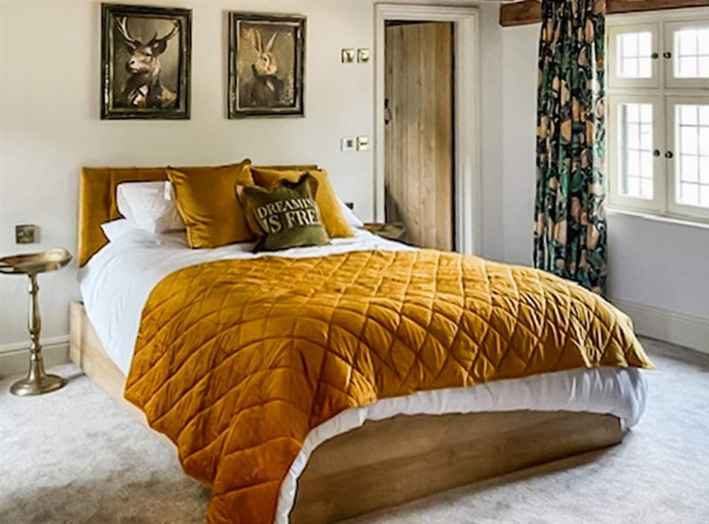 Double bedroom at Porters Hall in Stebbing, Essex