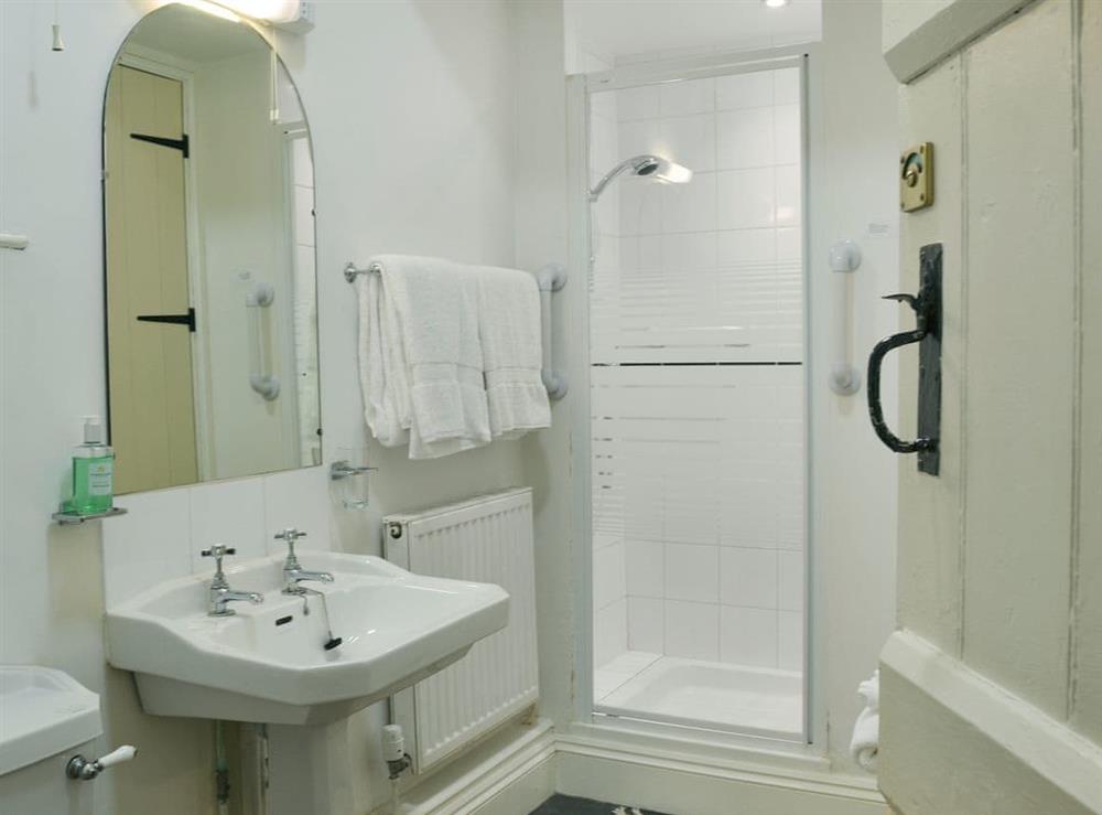 Shower room at Porters Lodge in Axminster, Devon