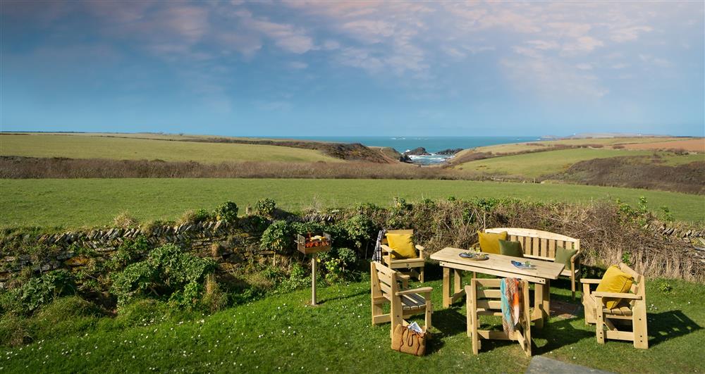 The outdoor seating at Porth Mear Barn in Wadebridge, Cornwall