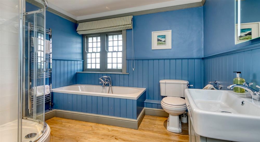 The bathroom at Porth Mear Cottage in Nr Padstow, Cornwall