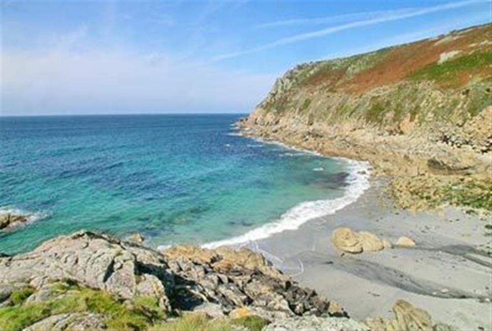 Beach at Porth Nanven Barn in Bosorne, St Just, Cornwall., Great Britain