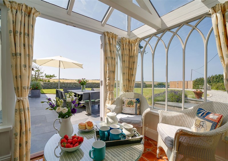 Enjoy the living room at Porthcothan House, Porthcothan