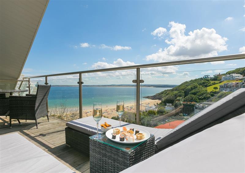 The setting at Porthminster Penthouse, St Ives