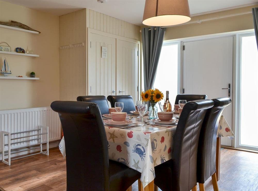 Ideal dining area at Porthole Cottage in Allonby, near Maryport, Cumbria