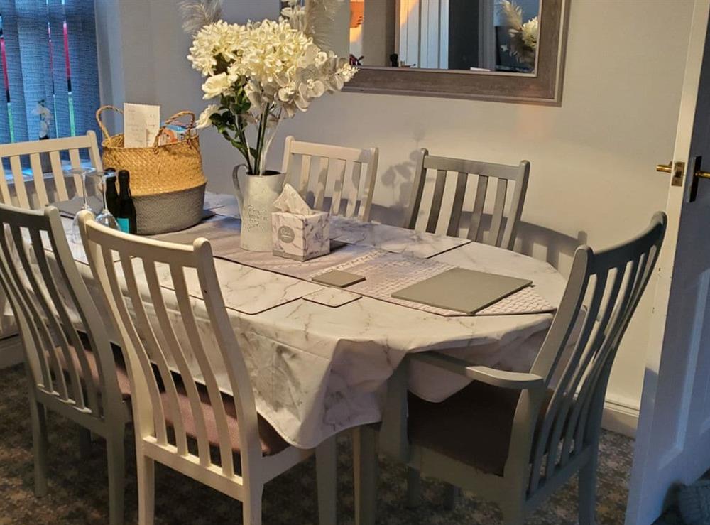 Dining room at Portland Cottage in Mousehole, near Penzance, Cornwall