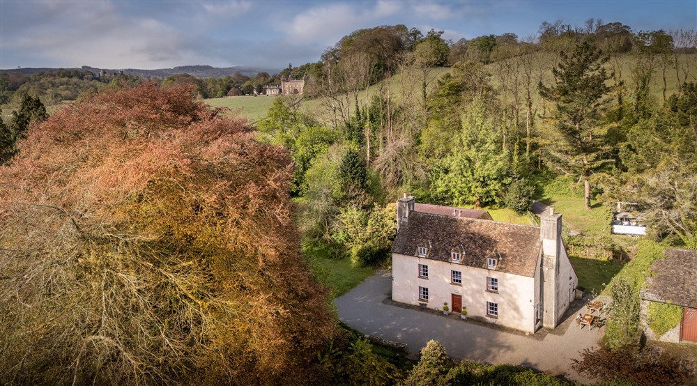 An aerial view of Dinefwr Home Farm, Carmarthenshire at Portland House in Weymouth, Dorset