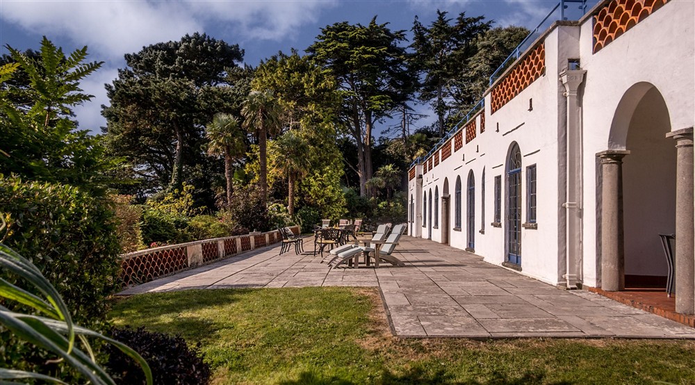 The lower terrace, with outdoor dining furniture, (photo 2) at Portland House in Weymouth, Dorset