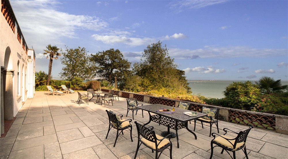 The lower terrace at Portland House in Weymouth, Dorset