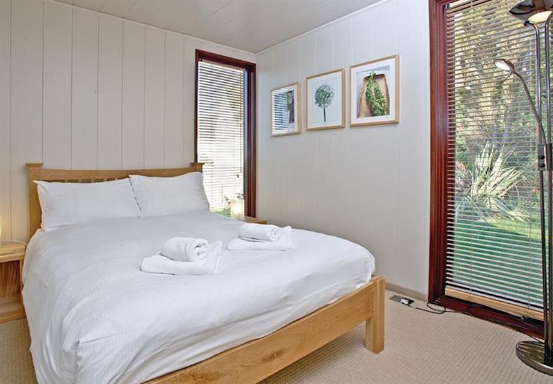 Double bedroom in the Sandbar at Portmile Lodges in Devon, South West of England